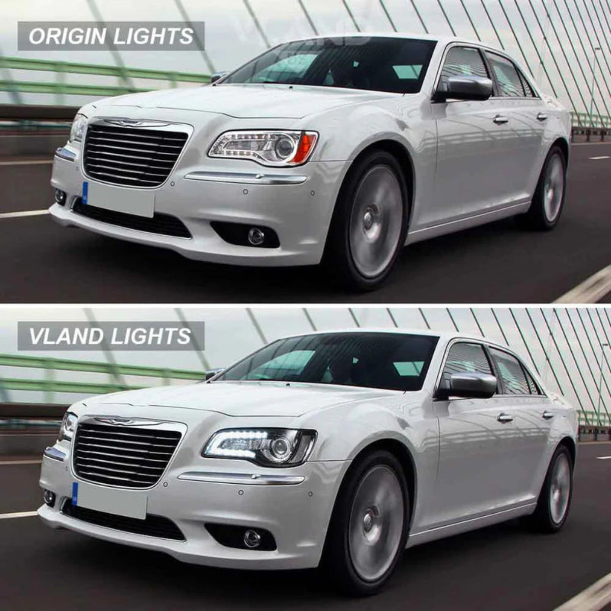 VLAND LED Projector Headlights For 2011–2023 Chrysler 300