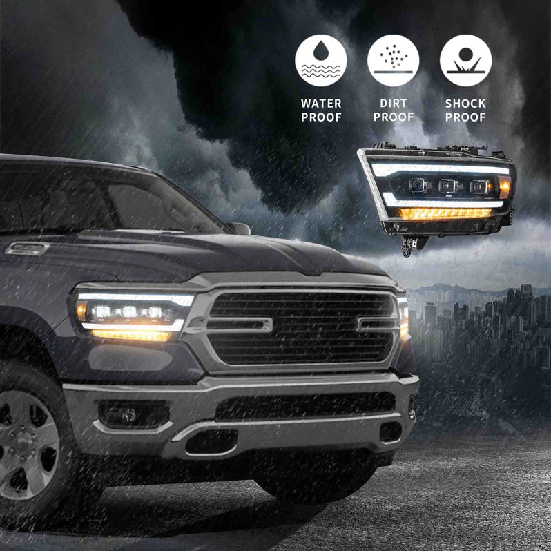 VLAND LED Headlights For Dodge RAM 1500 2019-2024
