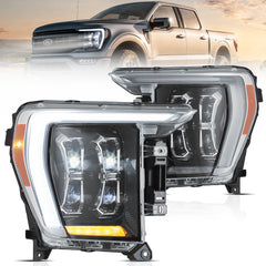 VLAND Full LED Matrix Headlights For 2021-2024 Ford F150