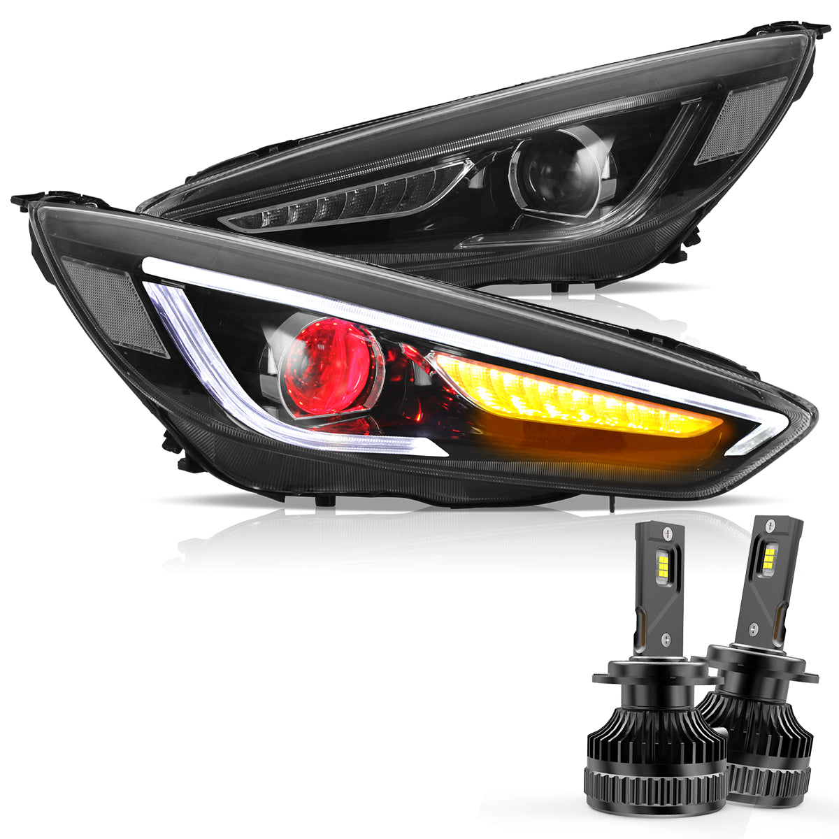 VLAND LED Headlights for 2015-2019 Ford Focus Mk III Facelift (mk 3.5) Australia