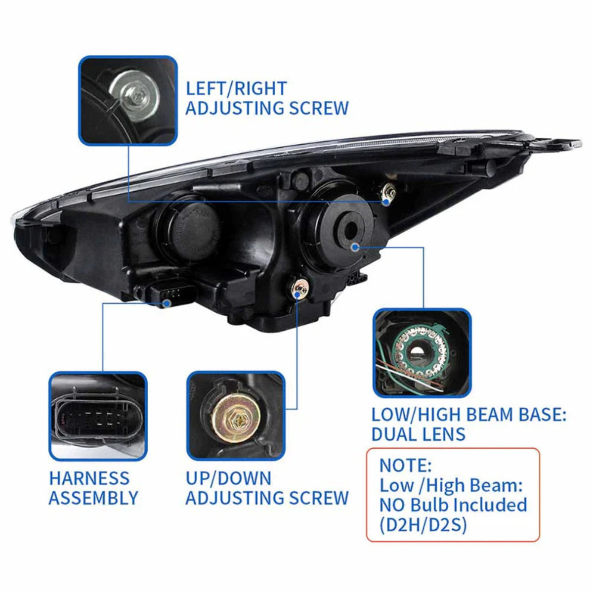 VLAND LED Headlights for 2015-2019 Ford Focus Mk III Facelift (mk 3.5) Australia