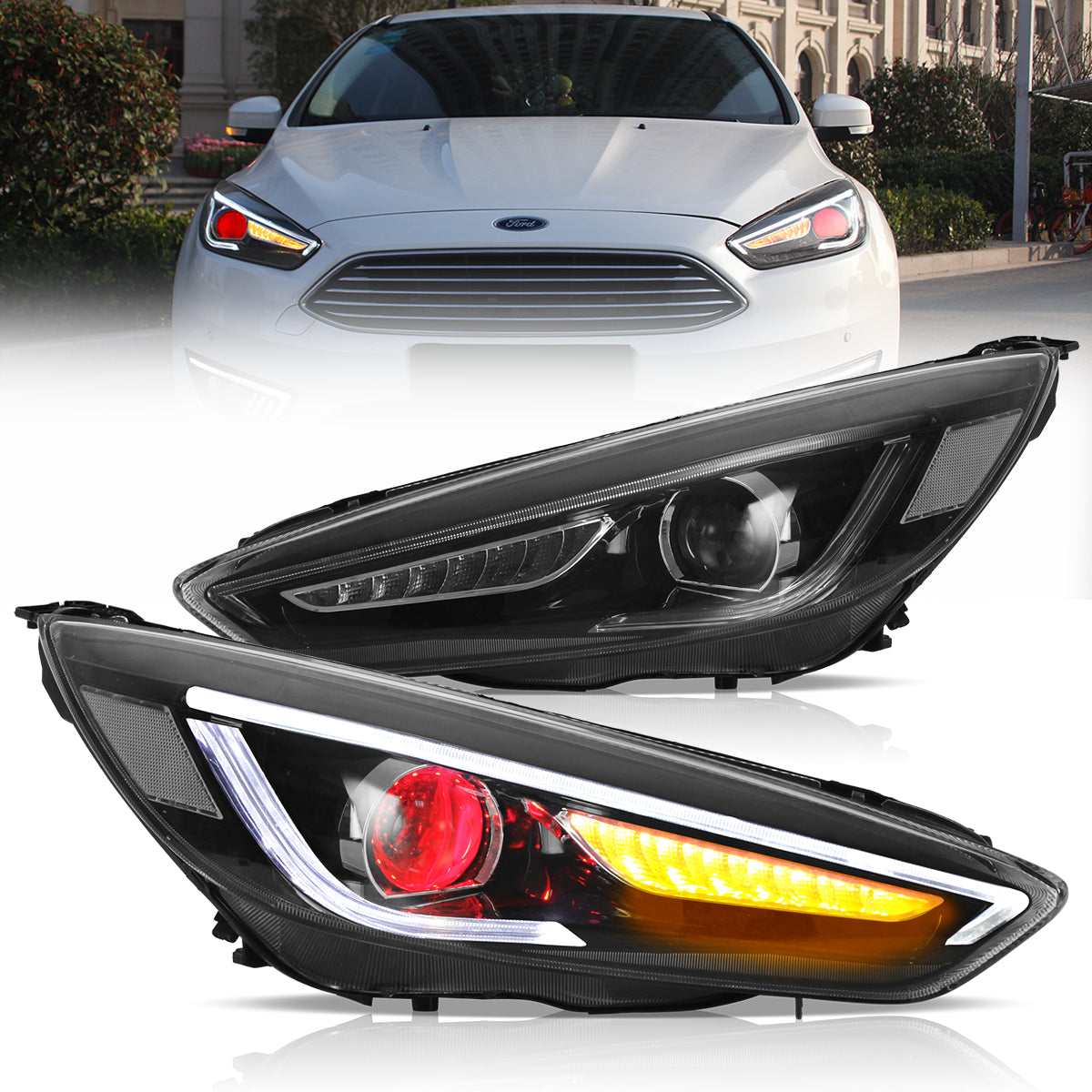 VLAND LED Headlights for 2015-2019 Ford Focus Mk III Facelift (mk 3.5) Australia