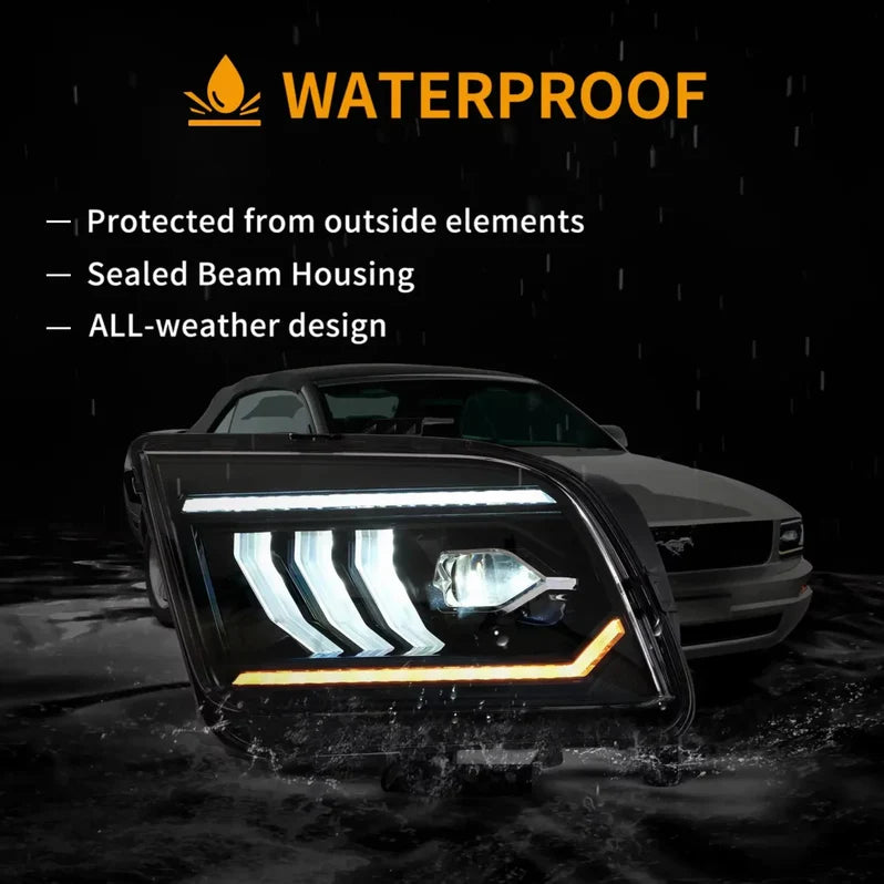 VLAND LED Headlights For 2005-2009 Ford Mustang 5th Gen