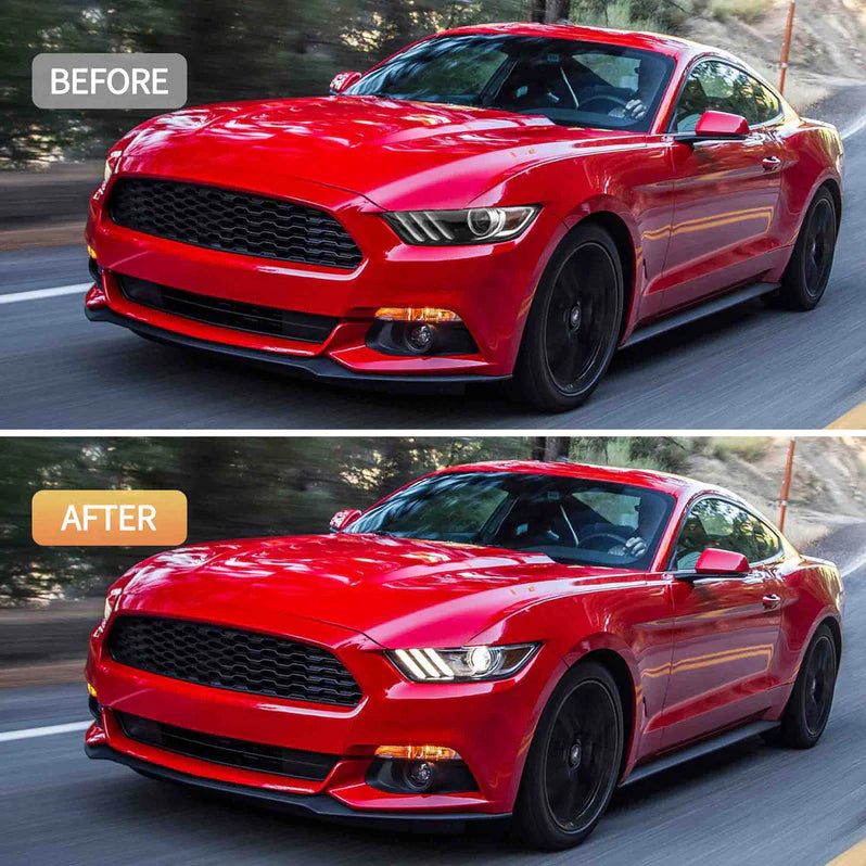 VLAND Headlights For 2015 2016 2017 Ford Mustang (S550)