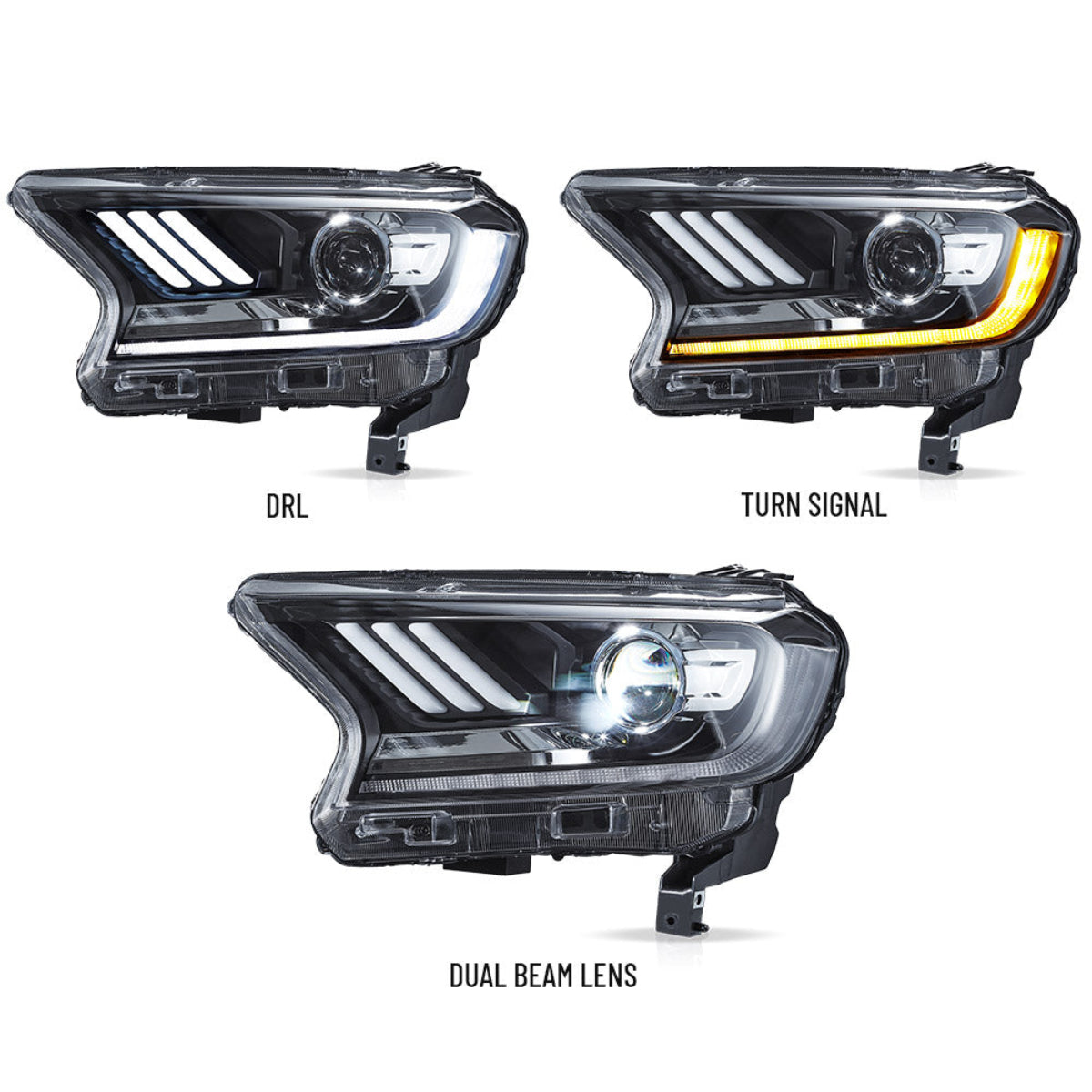 VLAND LED Headlights For 2016-2022 Ford Ranger PX2 Australia