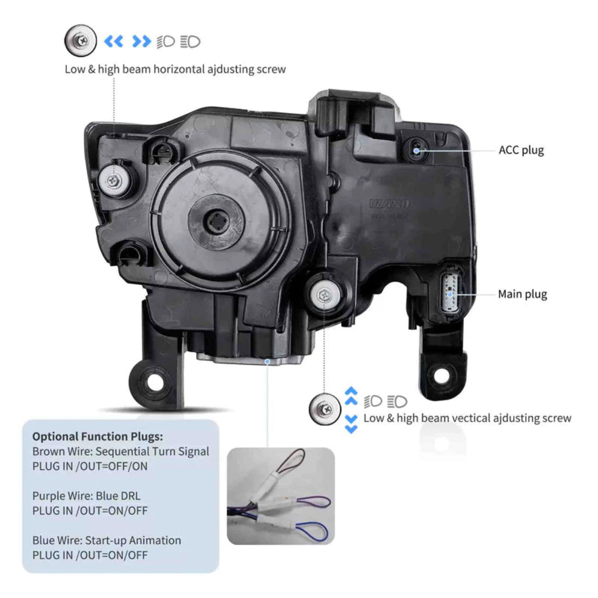 VLAND LED Headlights For 2014-2022 Jeep Grand Cherokee Australia
