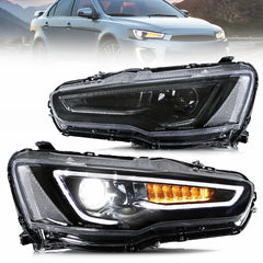 VLAND LED Headlights Audi Style For 2008-2017 Mitsubishi Lancer & EVO X Australia