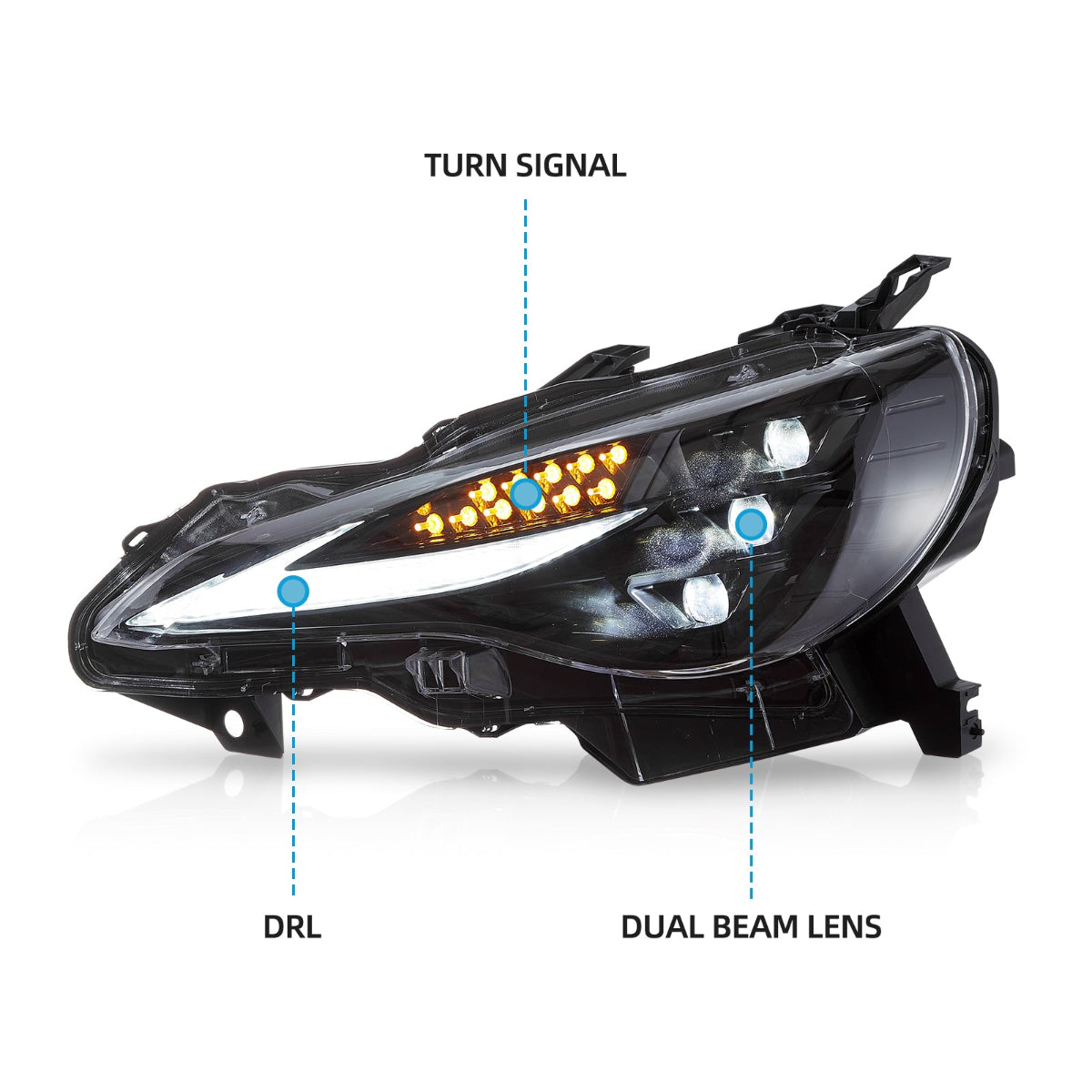 VLAND RGB LED Headlights For 2012-2020 Toyota 86 GT86 & Scion Frs & Subaru Brz Australia