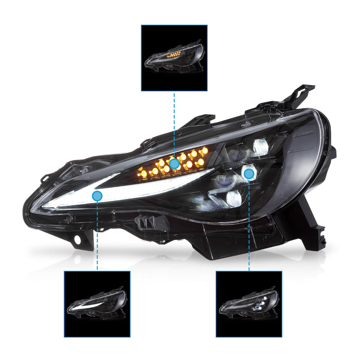 VLAND RGB LED Headlights For 2012-2020 Toyota 86 GT86 & Scion Frs & Subaru Brz Australia
