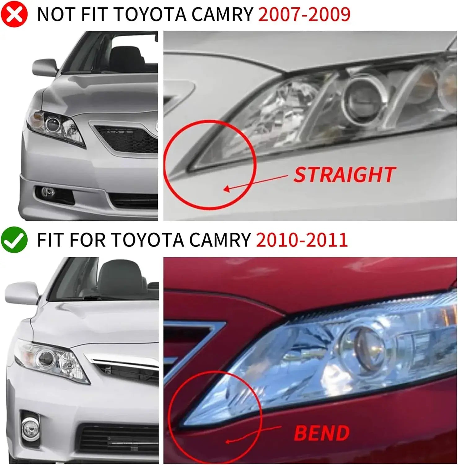 VLAND LED Headlights For 2010 2011  Toyota Camry Australia