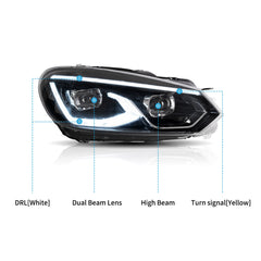 VLAND LED Headlights For 2009-2014 Volkswagen Golf 6 MK6 Australia