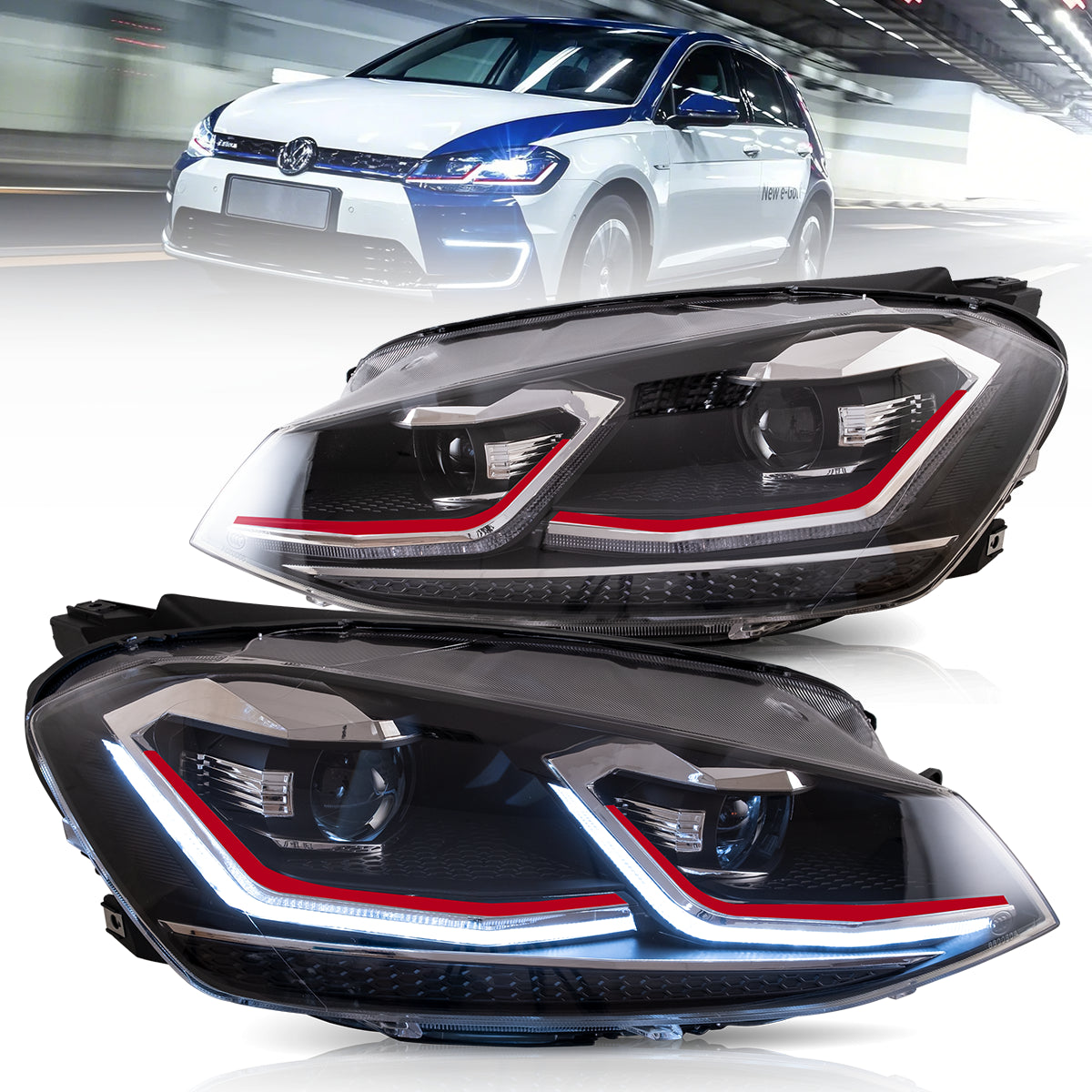 VLAND Headlights for 2015-2017 Volkswagen Golf MK7 Australia