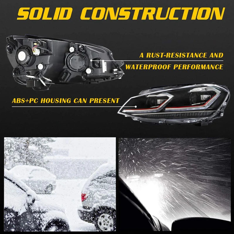 VLAND Full LED Headlights for 2015-2017 Volkswagen Golf MK7 Australia