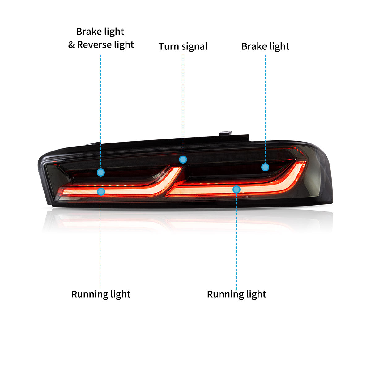 VLAND LED Tail Lights For 2016-2018 Chevrolet Camaro Chevy Australia