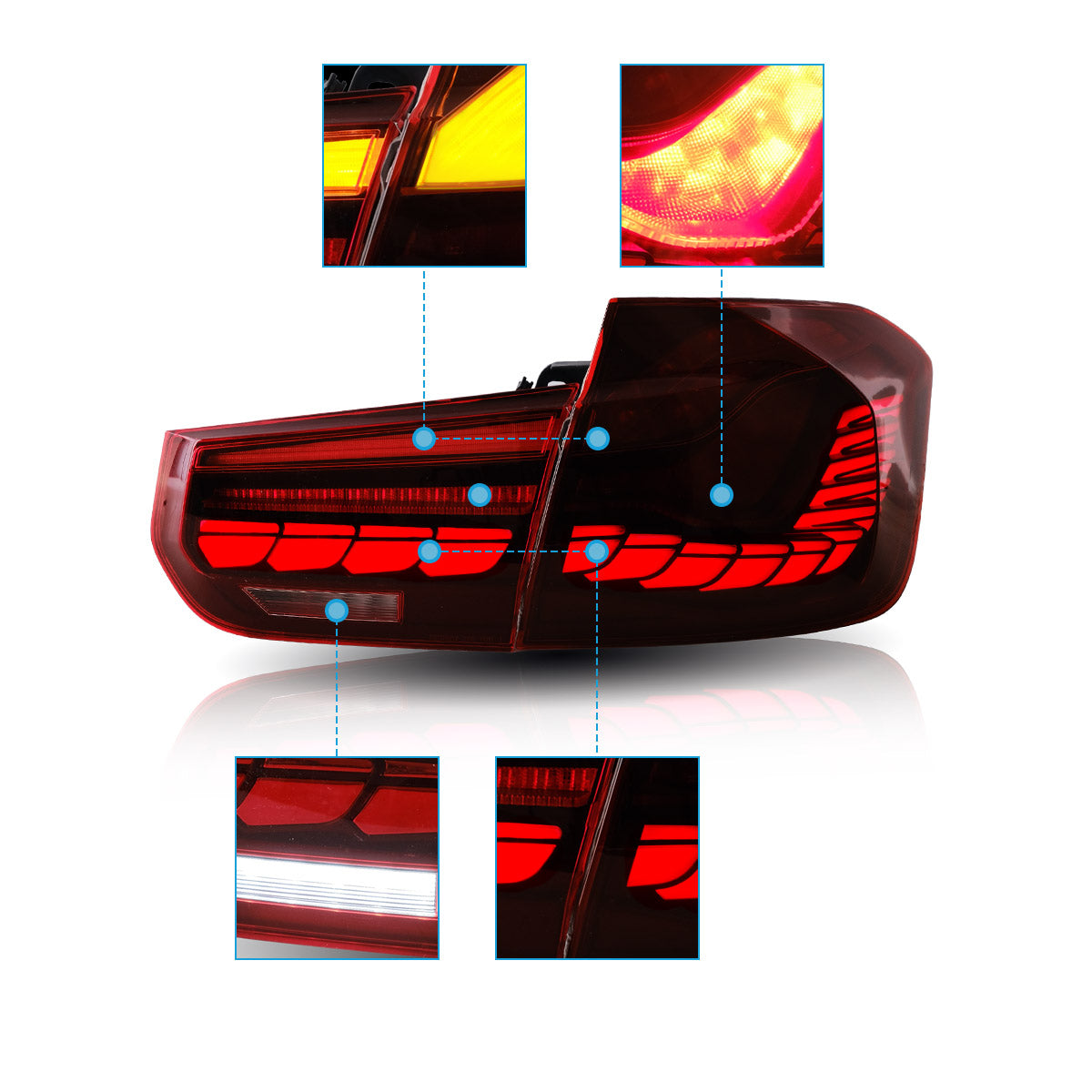 VLAND OLED Tail Lights For 2012-2019 BMW 3-Series F30 F35 F80 Australia