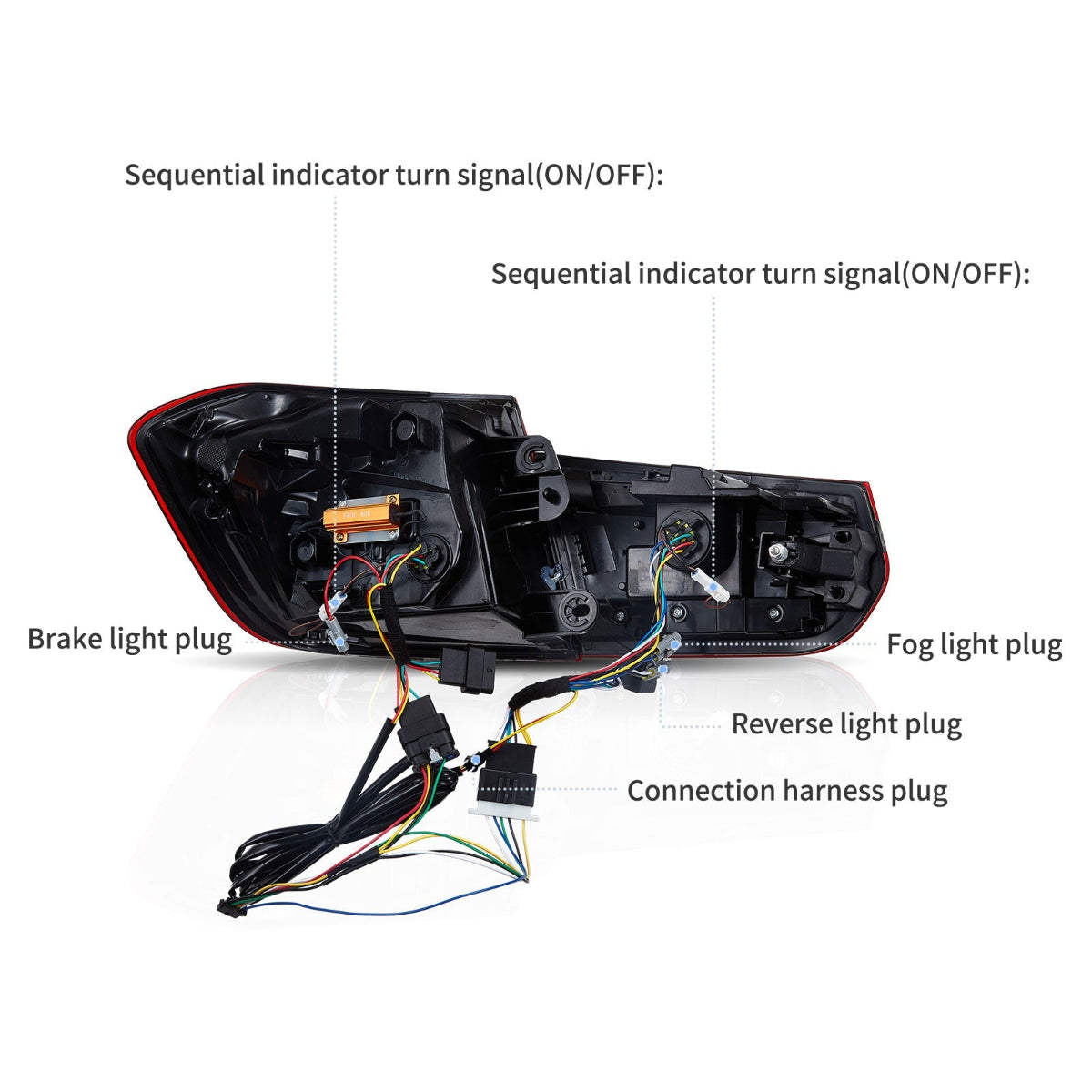 VLAND LED Taillights For 2012-2019 BMW 3 Series F30 M3 F80 Laser Style