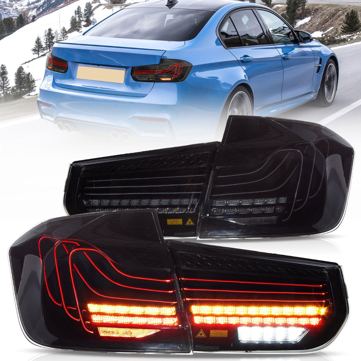 VLAND LED Taillights For 2012-2019 BMW 3 Series F30 M3 F80 Laser Style