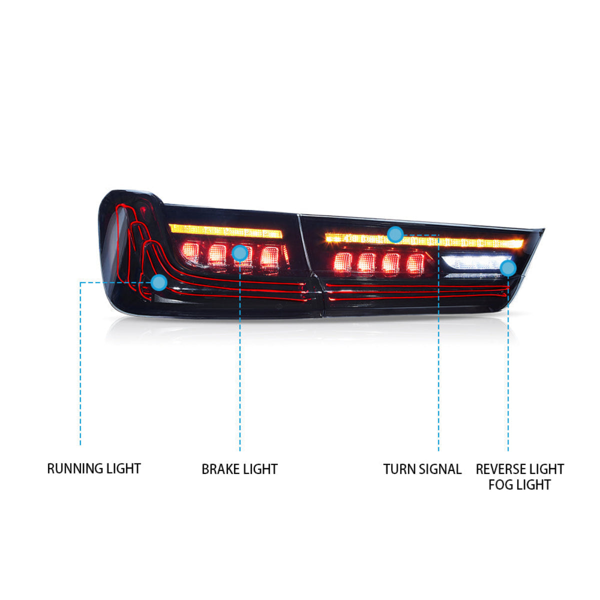 VLAND LED Laser Taillights For 2020-2024 BMW 3-Series G20 Australia