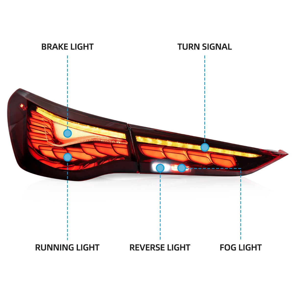 VLAND OLED Taillights For 2021-2024 Bmw 4 Series M4 G22/G23/G26/G82/G83 Australia