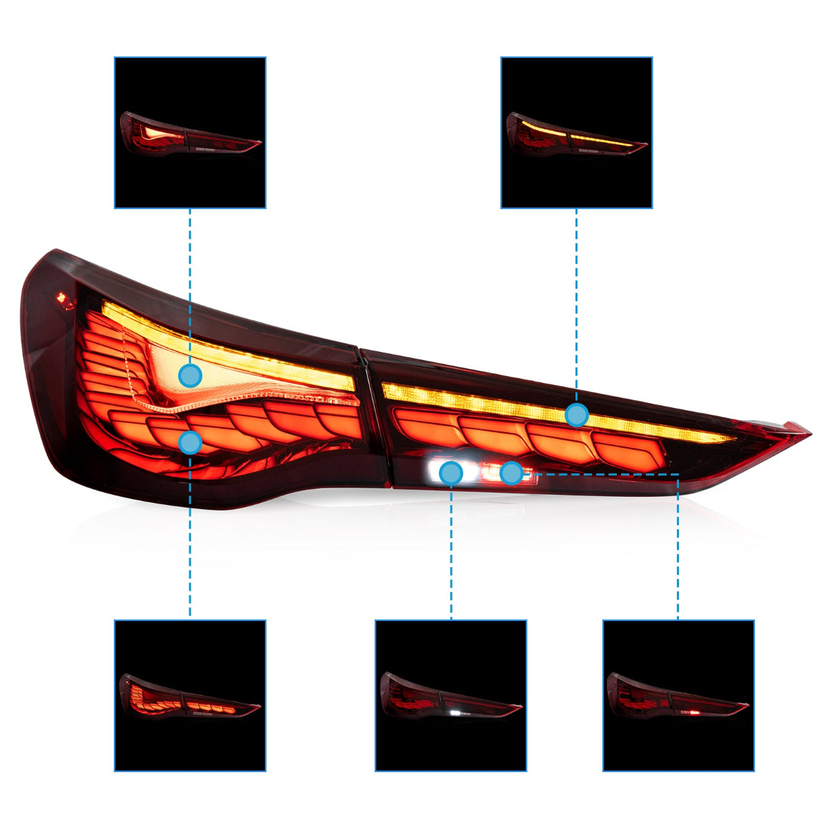 VLAND OLED Taillights For 2021-2024 Bmw 4 Series M4 G22/G23/G26/G82/G83 Australia