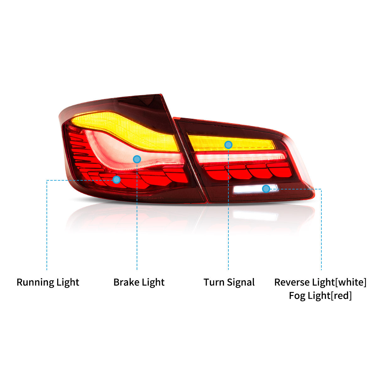 VLAND OLED Taillights For 2011-2017 BMW 5 Series M5 F10/F18 Australia