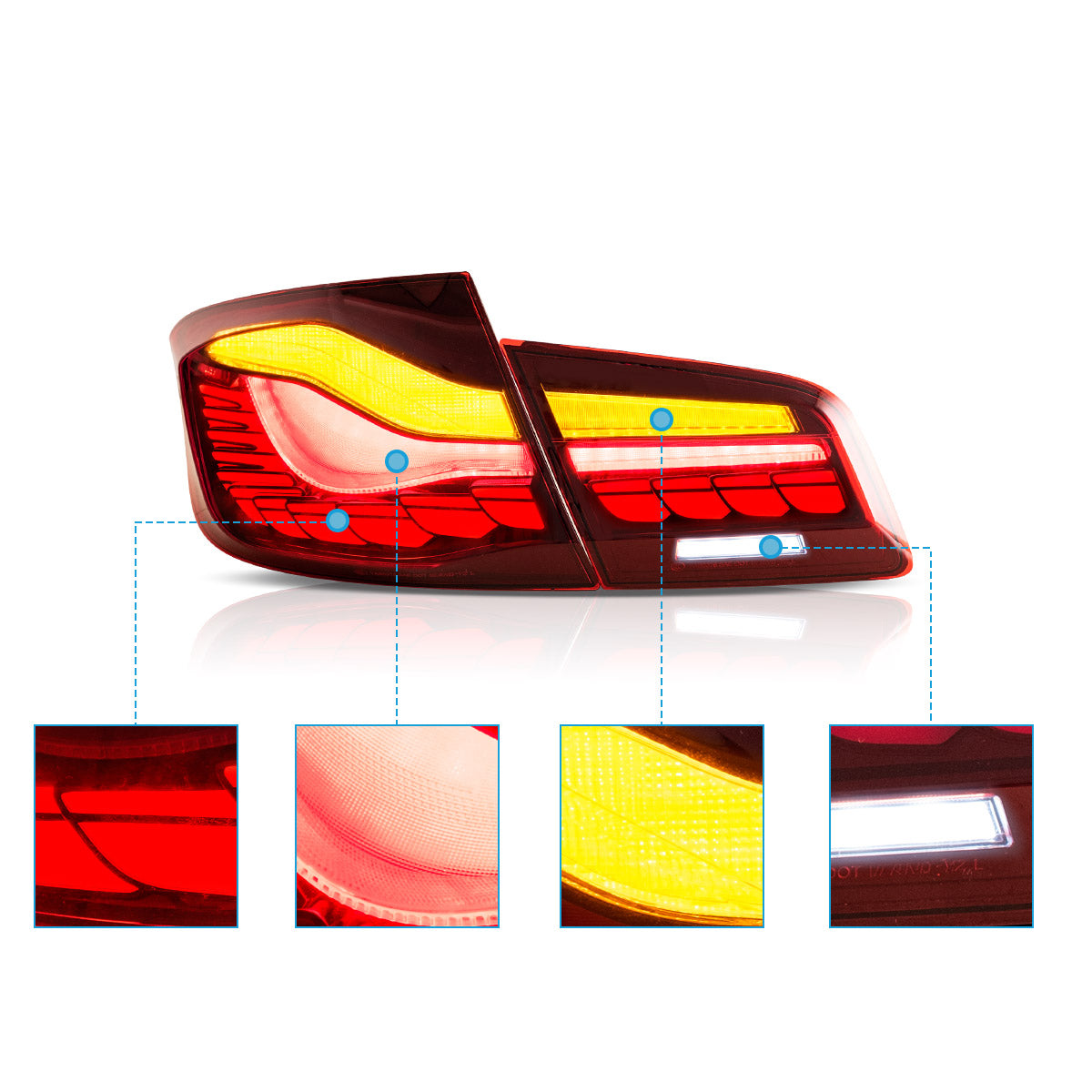 VLAND OLED Taillights For 2011-2017 BMW 5 Series M5 F10/F18 Australia