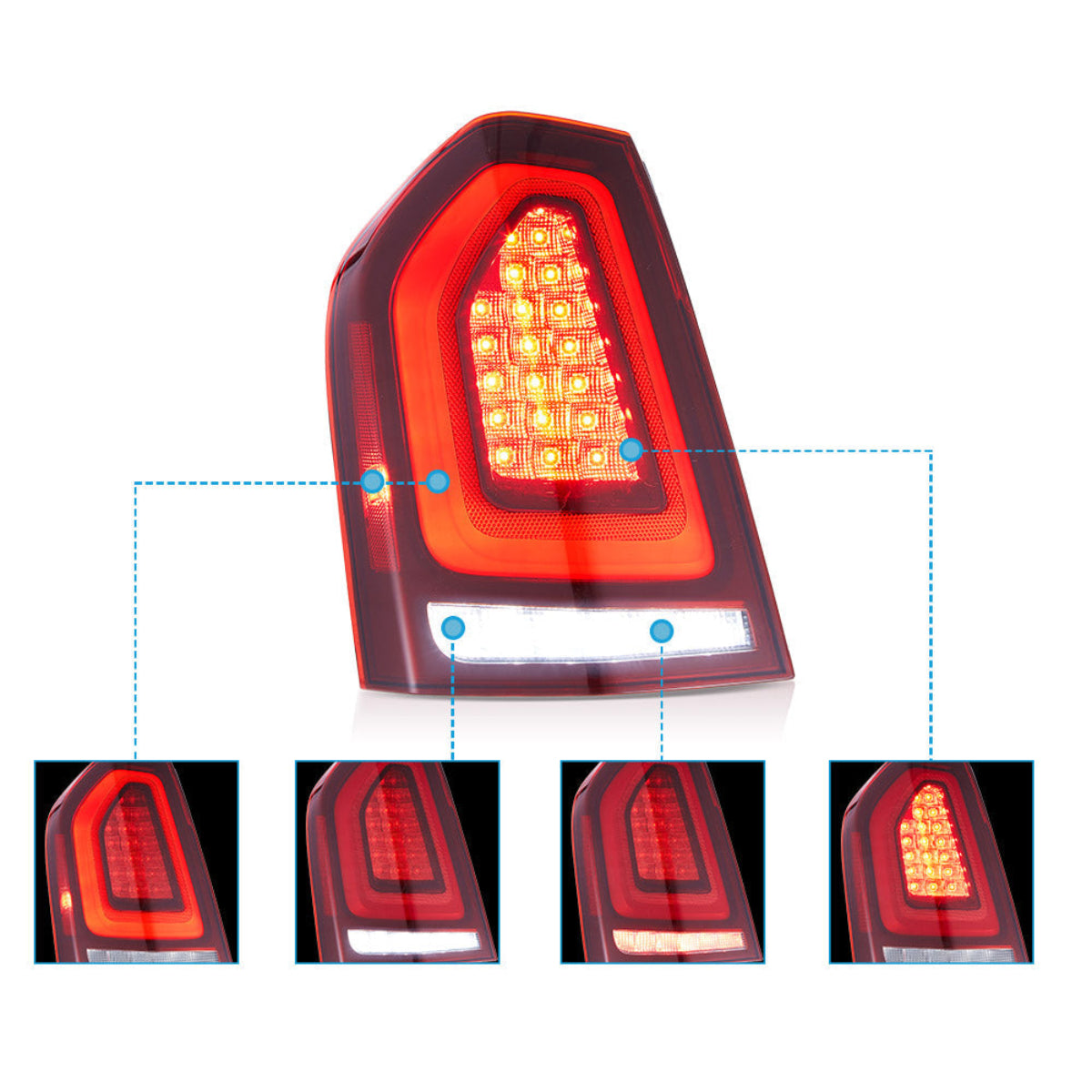 VLAND LED Taillights For 2011-2014 Chrysler 300 & Lancia Thema Australia