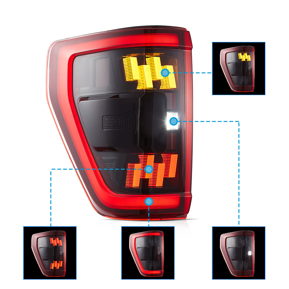 VLAND LED Taillights For 2021-2024 Ford F150 Australia