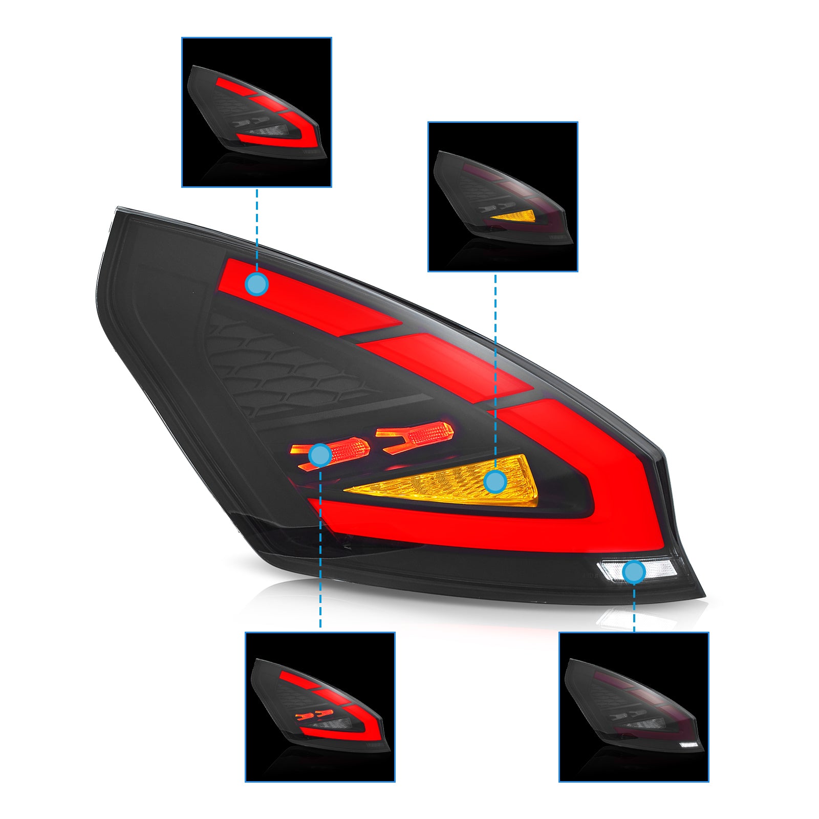 Vland LED taillights For 2009-2017 Ford Fiesta Hatchback/Van Australia