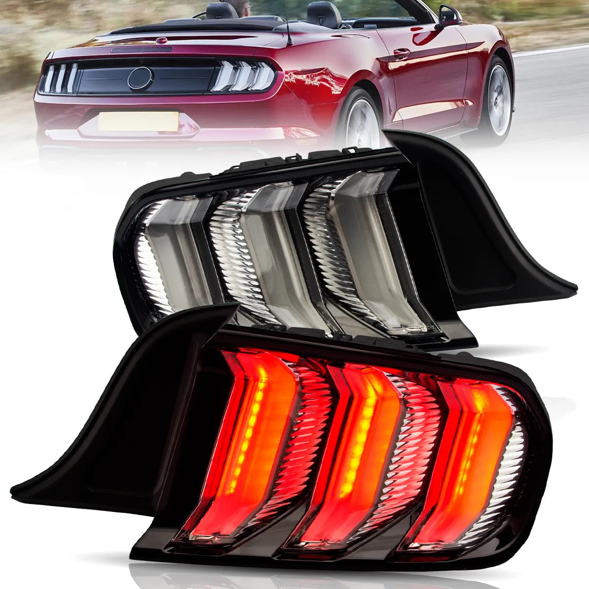 VLAND LED Tail Lights For Ford Mustang 2015-2020 S550 with 5 models Turn Signal Australia VLAND™