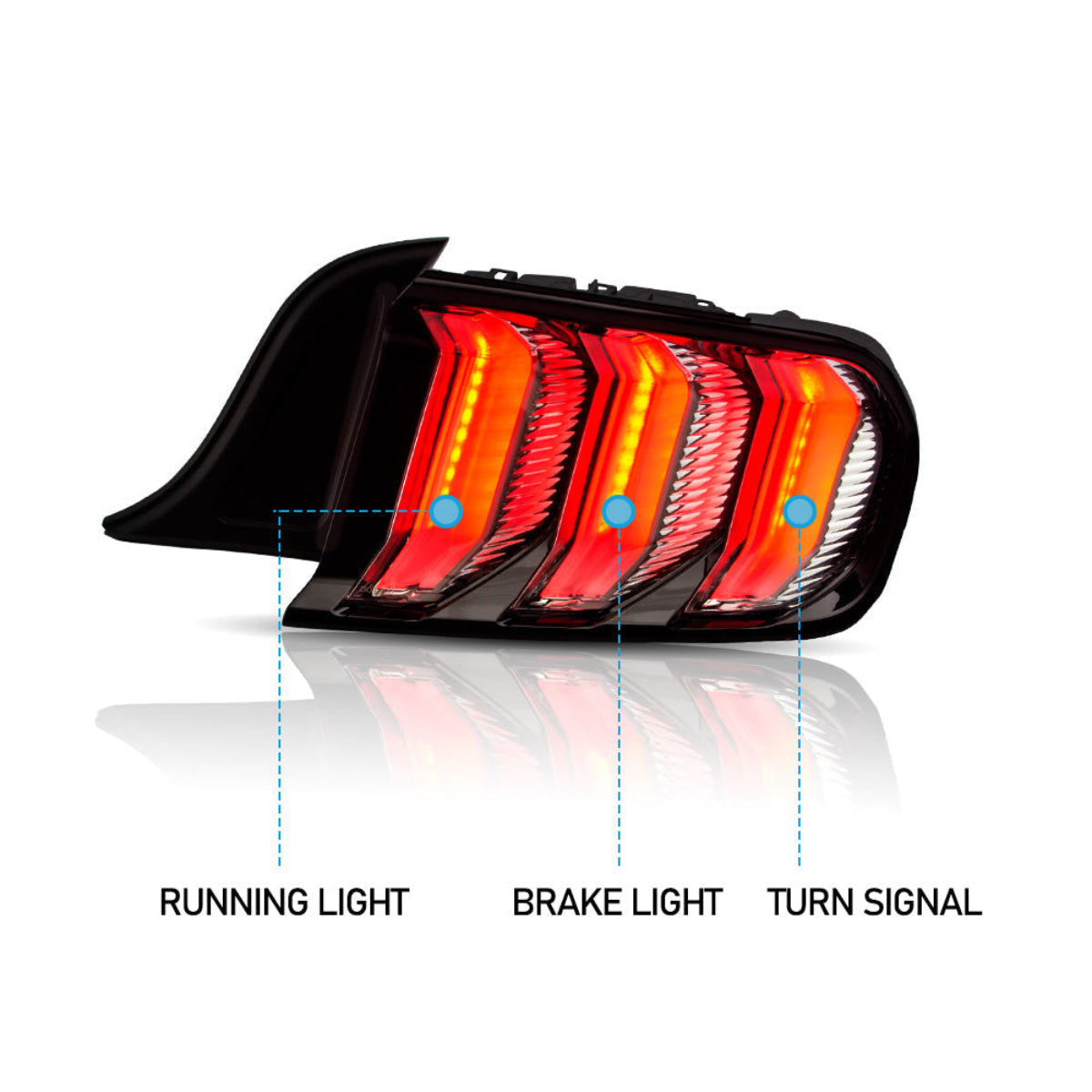 VLAND LED Tail Lights For Ford Mustang 2015-2020 S550 with 5 models Turn Signal Australia