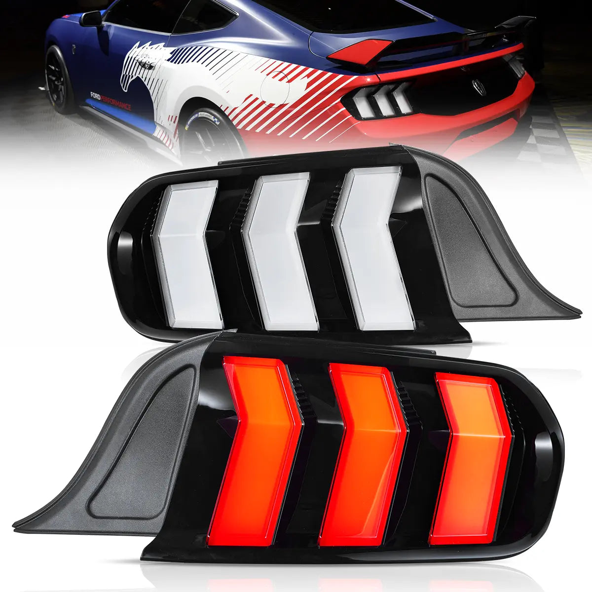 VLAND LED Taillights For 2015-2023 Ford Mustang S550 with 5 Modes turn signal Australia VLAND™
