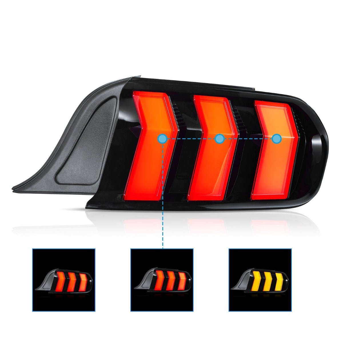 VLAND LED Taillights For 2015-2023 Ford Mustang S550 with 5 Modes turn signal Australia