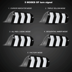 VLAND LED Taillights For 2015-2023 Ford Mustang S550 with 5 Modes turn signal Australia