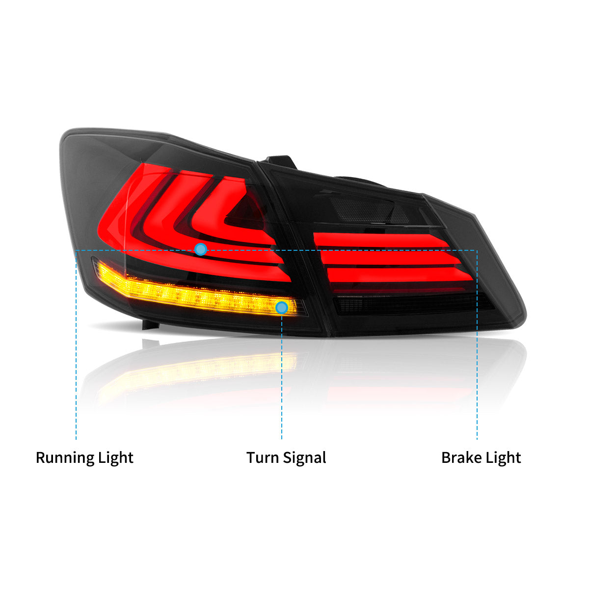 VLAND LED Tail Lights for 2013-2015 Honda Accord Australia