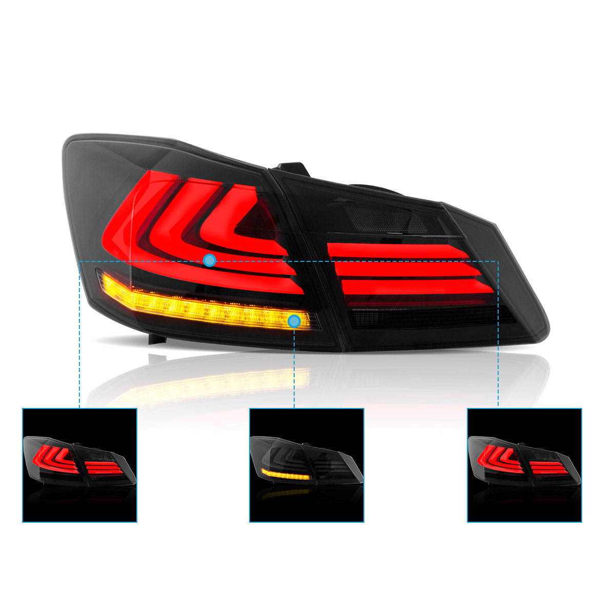 VLAND LED Tail Lights for 2013-2015 Honda Accord Australia