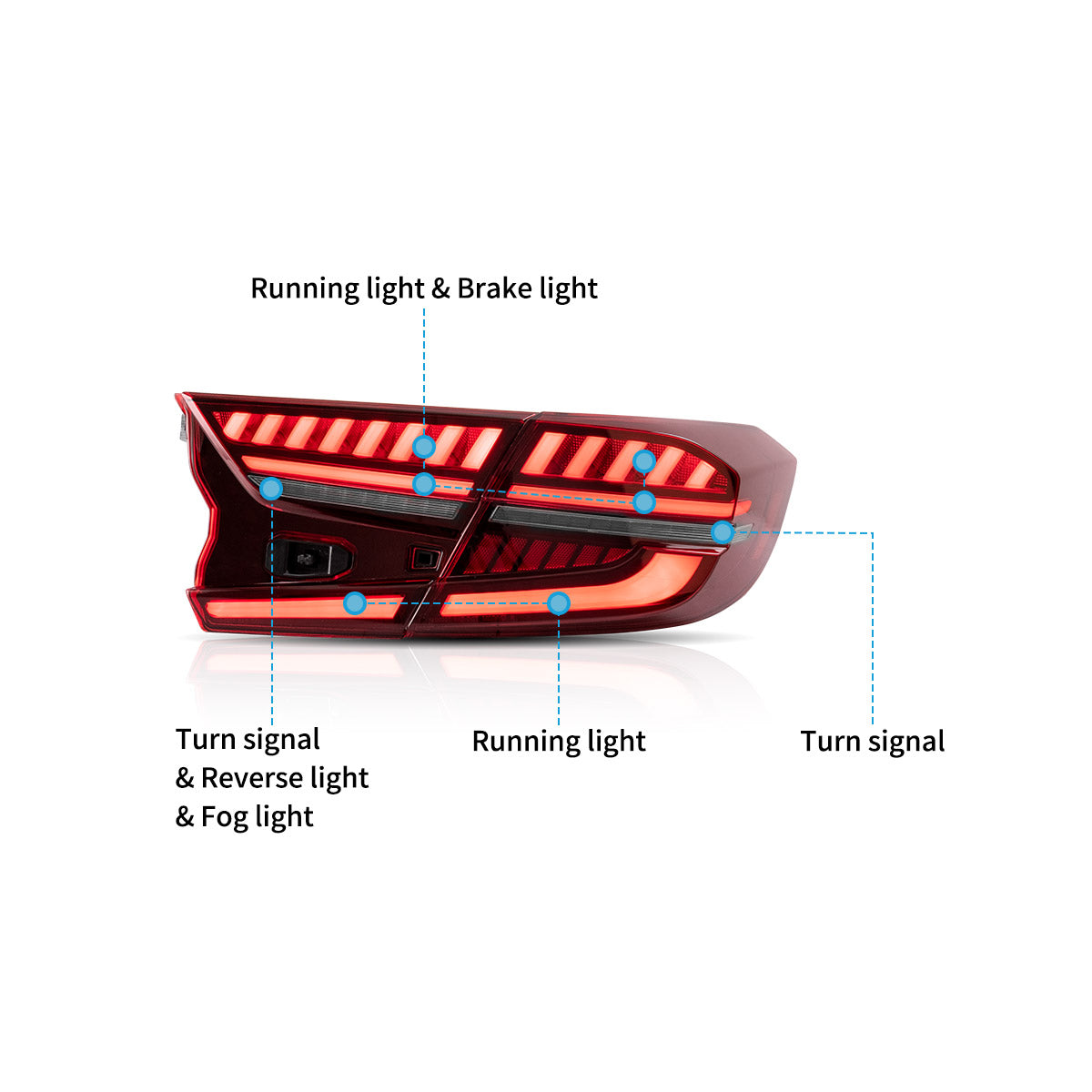VLAND LED Tail Lights for Honda Accord 2018-2022 Sedan Australia