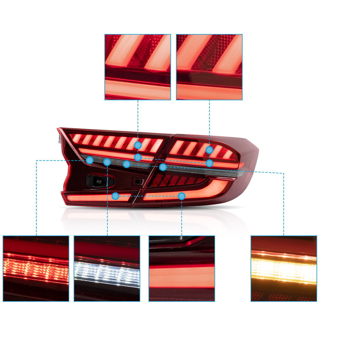 VLAND LED Tail Lights for Honda Accord 2018-2022 Sedan Australia