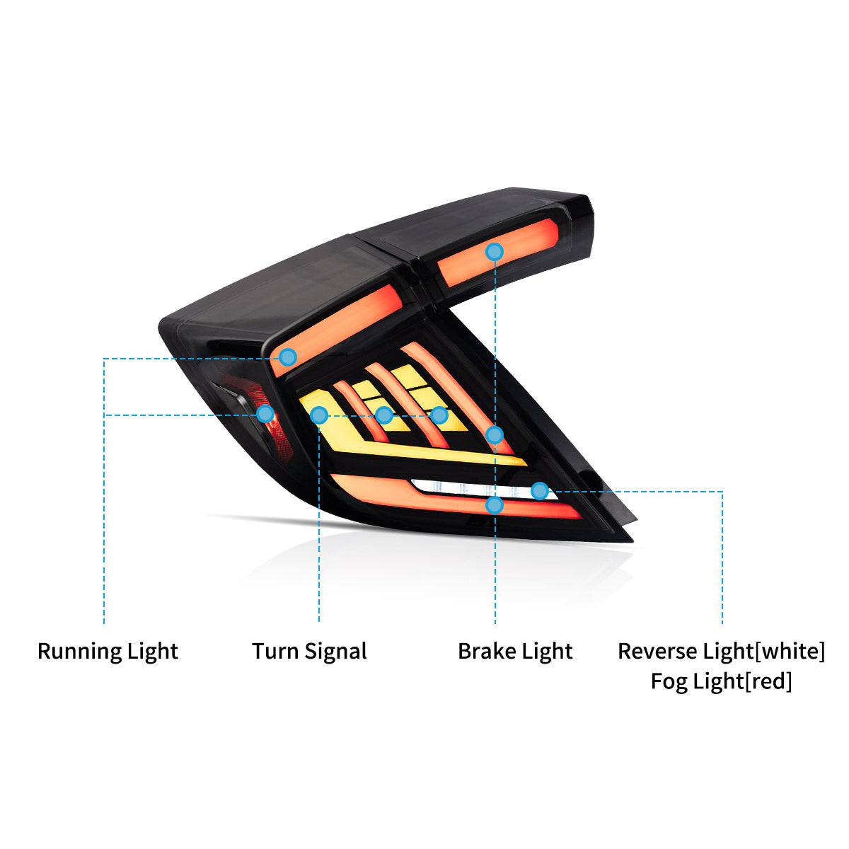 VLAND LED Taillights For 2016-2021 Honda Civic Australia