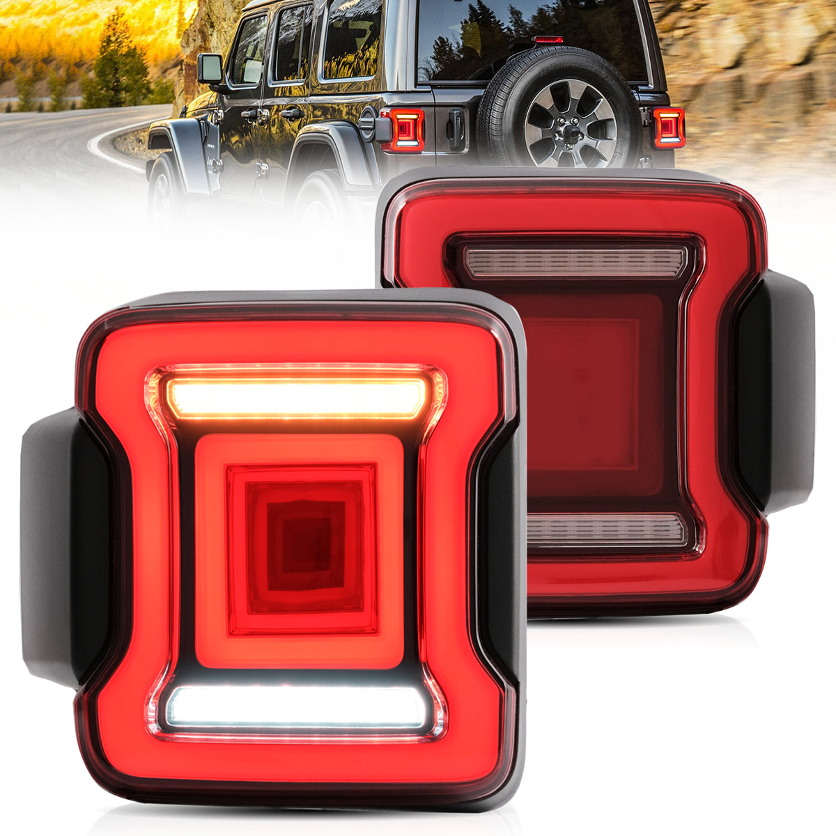 VLAND LED Taillights For 2018-2023 Jeep Wrangler JL