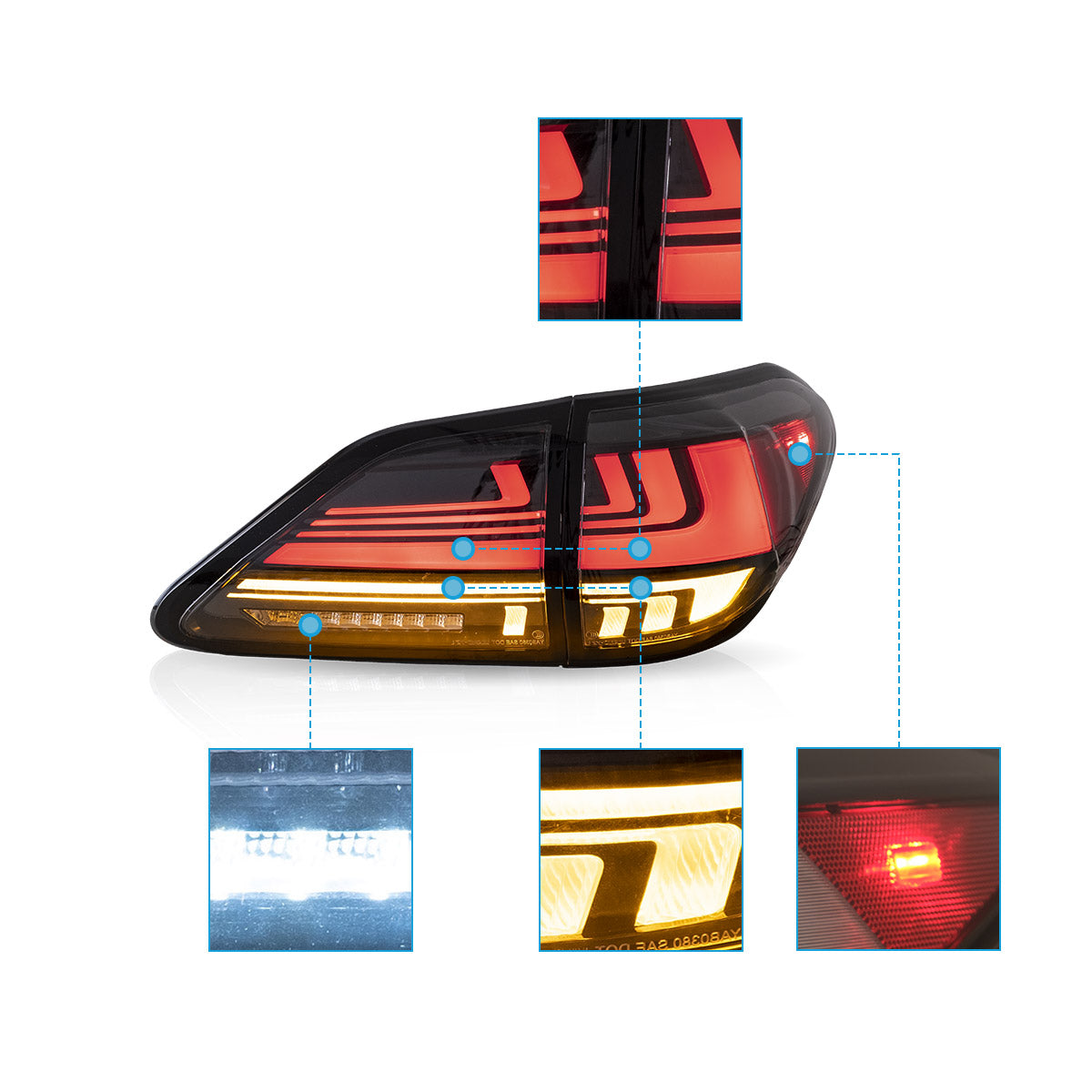 VLAND LED Taillights For 2010-2015 3rd gen. Lexus RX 350 400h 450h 450hL Australia