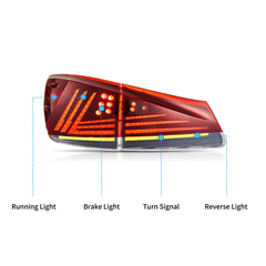 VLAND LED Tail Lights for 2006–2013 Lexus IS250 IS350 ISF IS300 220d 200d Australia