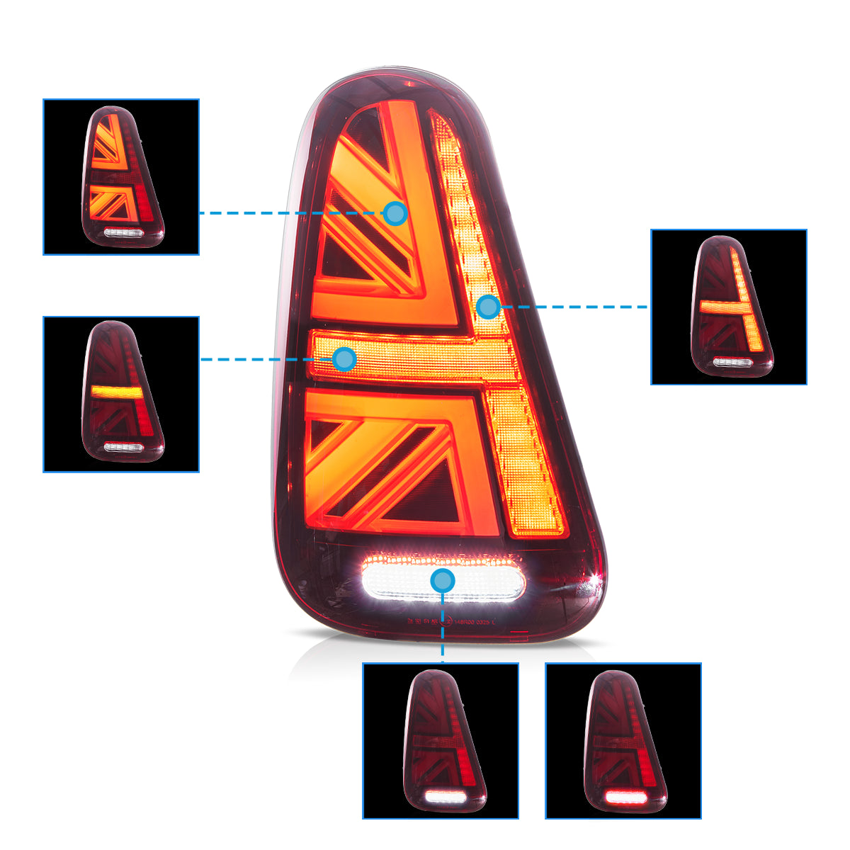 VLAND LED Taillights For 2001-2006 Mini Cooper R50 R52 R53 Australia