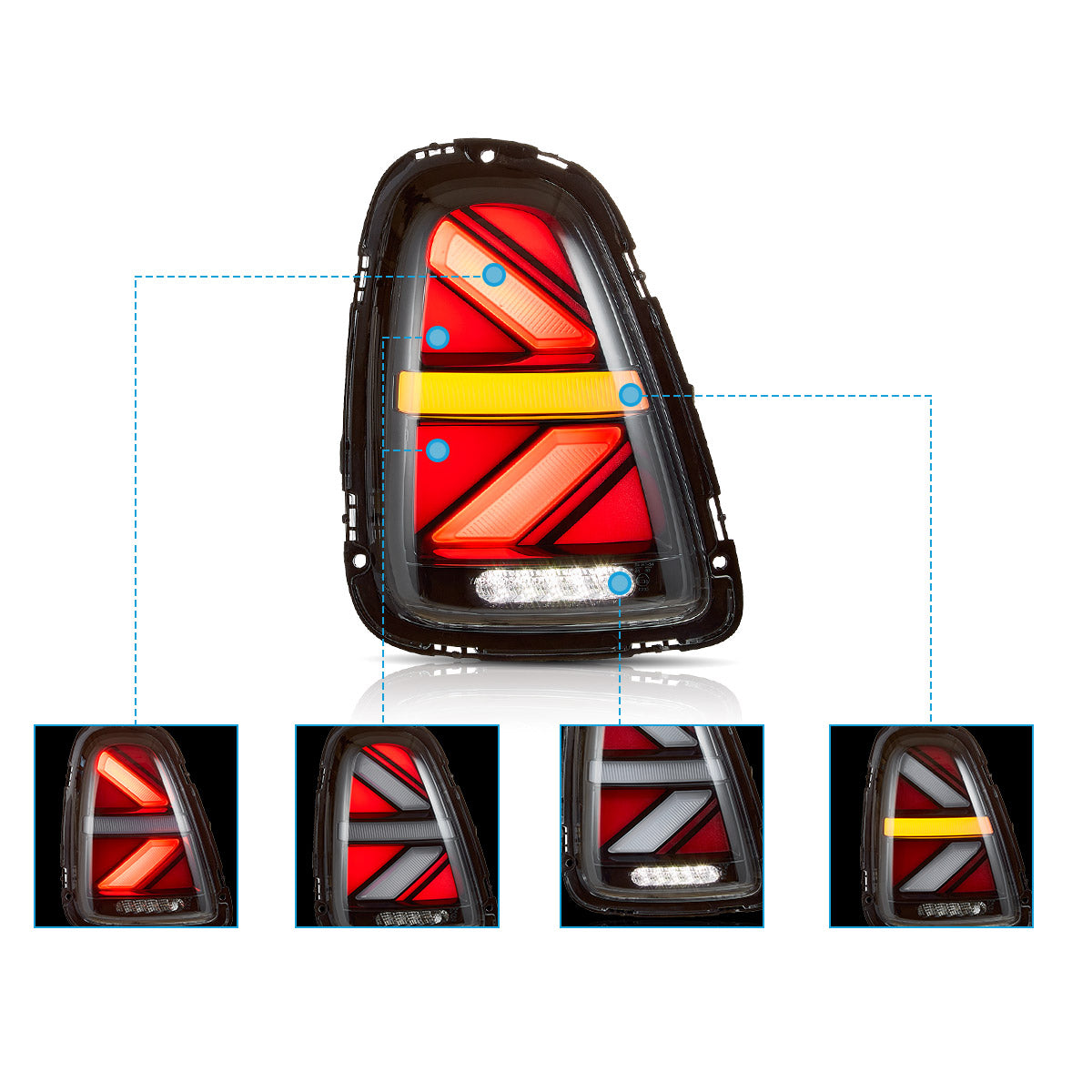 VLAND LED Taillights For 2007-2013 Mini Cooper(Hatch) R56-R59 Australia