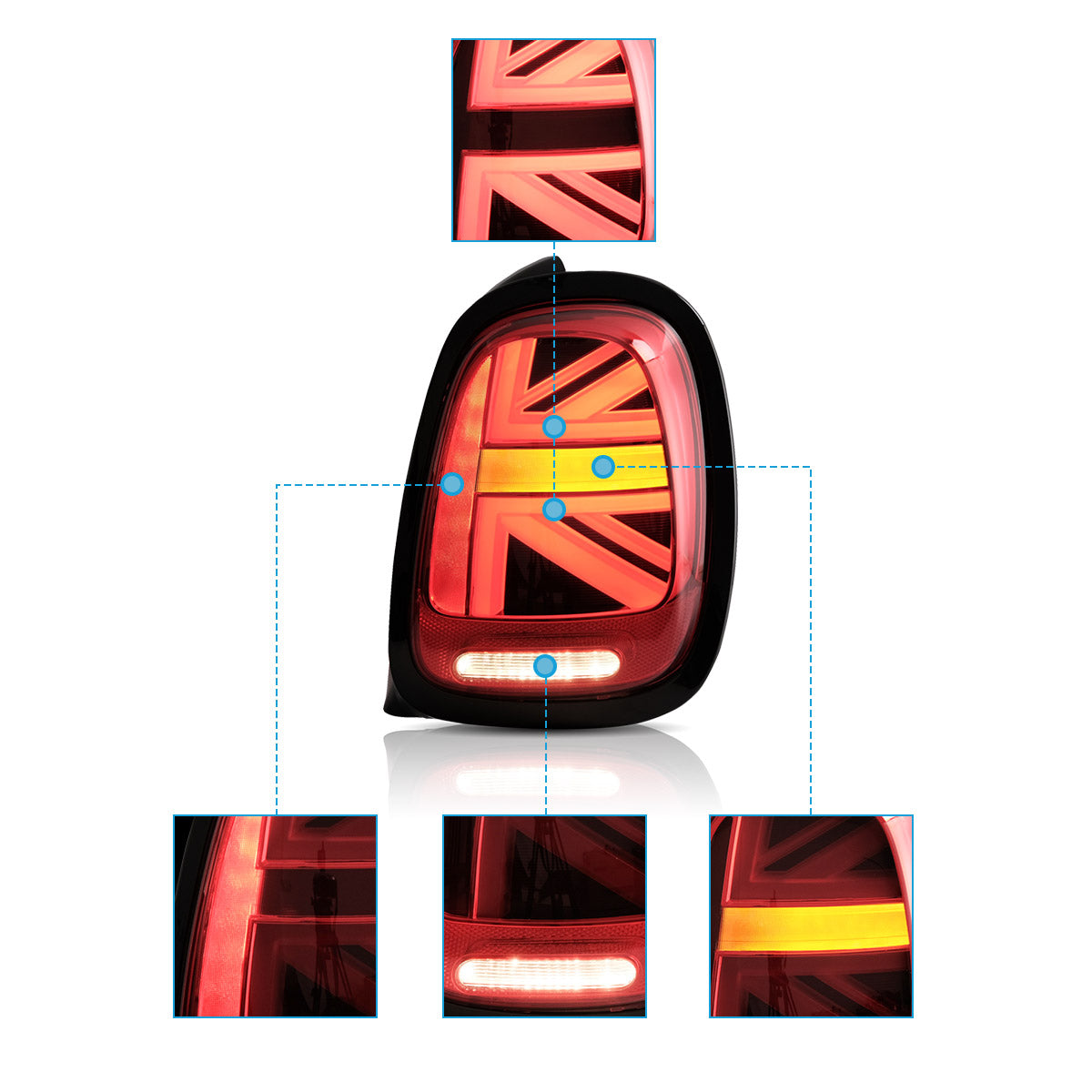 VLAND LED Tail Lights for 2014-2019 Mini Cooper Hatch F55 F56 F57 Australia