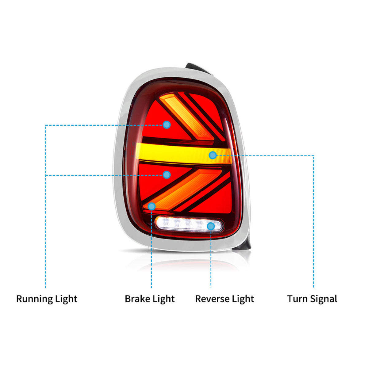 VLAND Full LED Taillights For 2014-2019 Mini Cooper Hatch F55 F56 F57 Australia