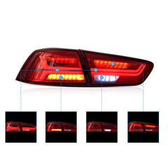Clearance-2008-2017 Mitsubushi Lancer / EVO X Taillights Red Clear with start-up animation Australia