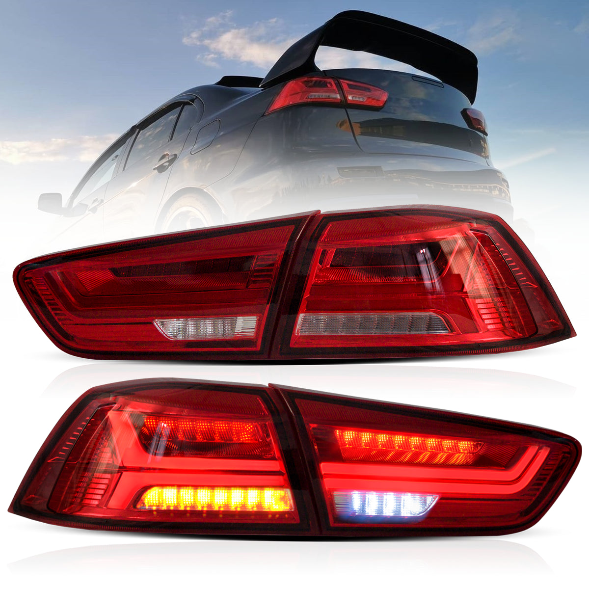VLAND LED Tail Lights For 2008-2017 Mitsubushi Lancer / EVO X Australia