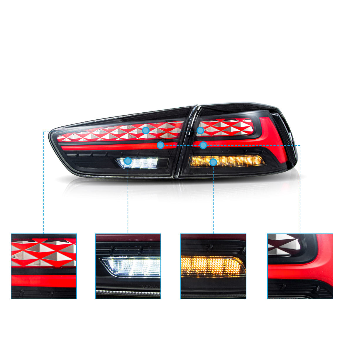 VLAND LED Tail lights For 2008-2017 Mitsubishi Lancer /EVO X Australia