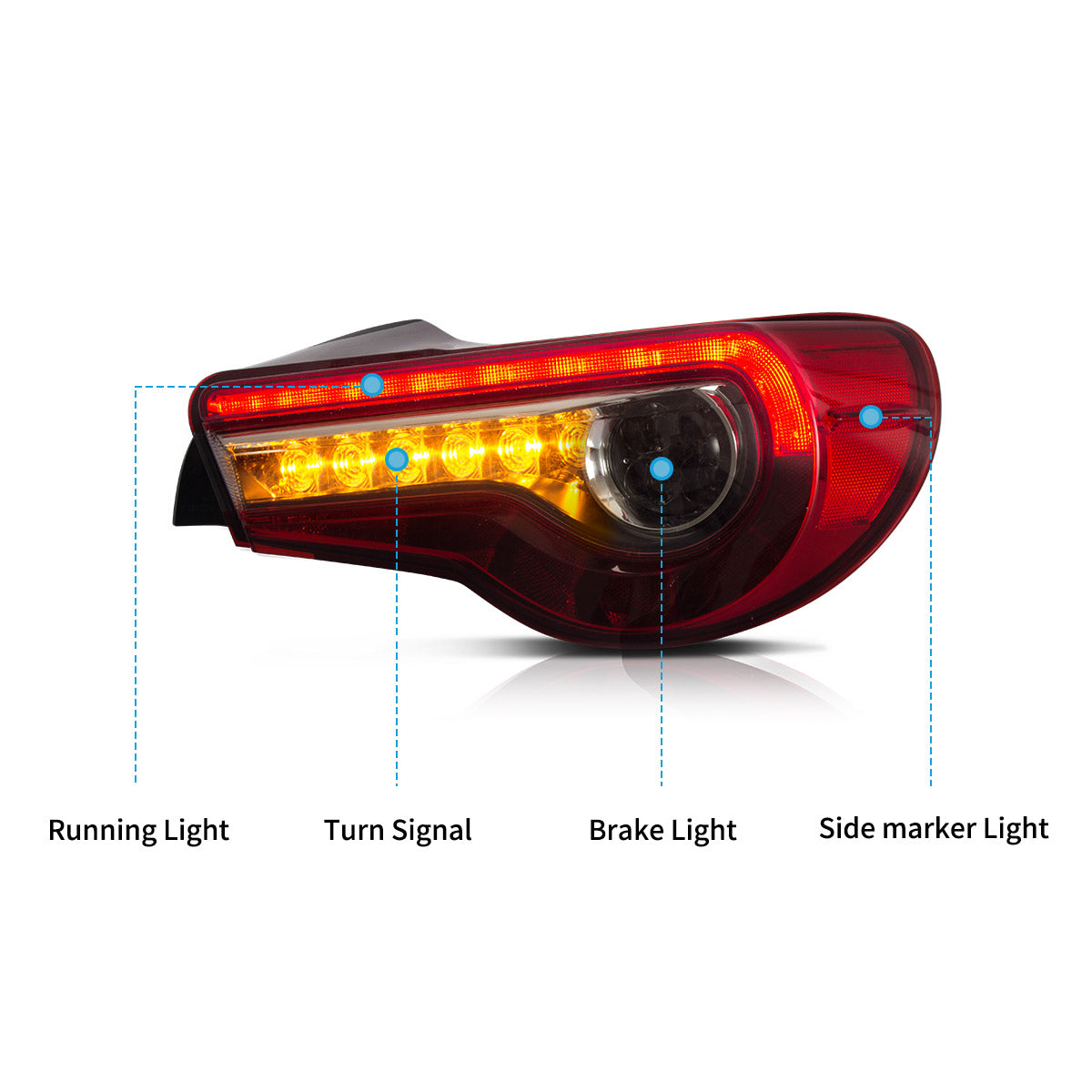 VLAND LED Tail Lights for 2012-2020 Toyota 86 & Subaru BRZ & Scion FR-S Australia